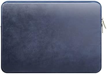 Калъф за лаптоп MicaYoung 13 инча, съвместима с новия MacBook Pro M2/M1 A2338 A2251 A2289/Mac Air M2 A2681/M1 A2179 A2337, Водоустойчива чанта с цип с кожена подплата от изкуствена кожа, тъмно син