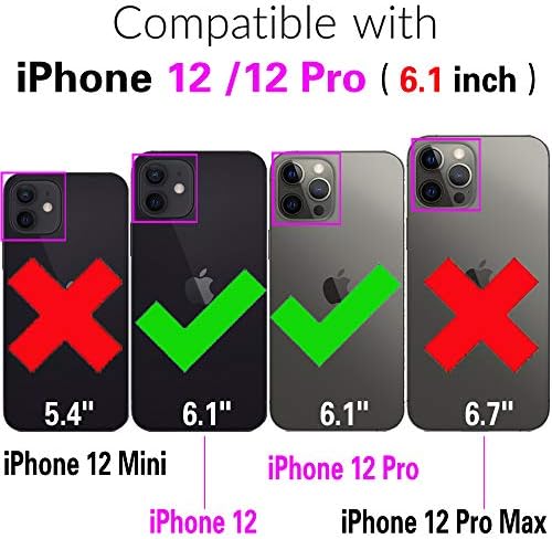 Asuwish е Съвместим с iPhone 12 Pro iPhone12 6,1 Чанта-портфейл и Защитно фолио за екран от закалено Стъкло, флип-надолу Капака, Държач за кредитни карти, Калъфи за мобилни телефон?