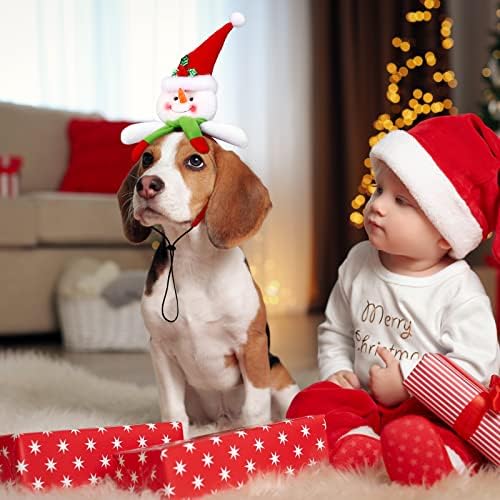 Pedgot 3 Опаковане на Коледни Ободков за Кучета, Снежен човек с Елени, Дядо Коледа, Различни Стилове Коледна Панделка за Коса за Домашни