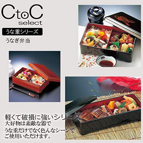 福井クララフトト (Fukui Craft) е Съд за улов на черни точки, Обяд за нокти, Златна Брънка, В комплект Тежка кутия с разделител, 30x13x8,3 см., черно