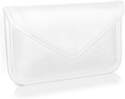 Калъф BoxWave за LG G Pro 2 (Case by BoxWave) - Луксозен Кожен калъф-месинджър, Дизайн своята практика-плик от изкуствена кожа за LG G Pro 2 - цвят на Слонова кост, Бял