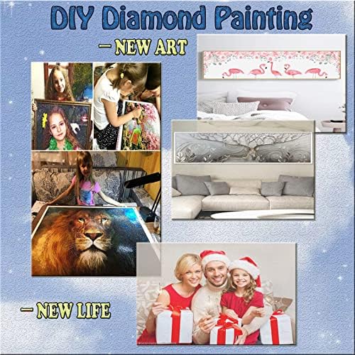 Комплекти за Рисуване с диаманти за възрастни, Blue Wave Diamond Art Kids Начинаещи САМ 5D Paint by Numbers, Големи Кръгли Диамантени