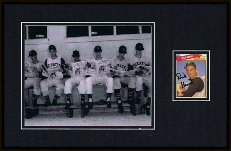 Фотодисплей с подпис на Дик една Стотинка в Касата 11x17 JSA 1958 Пирати Четат вестник - Снимки на MLB С автограф