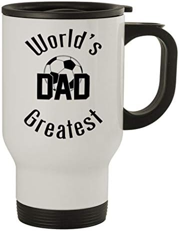Най-големият футболен татко на света Middle of the Road #284 - Хубава Бяла Пътна Чаша на 14 грама С Забавен хумор