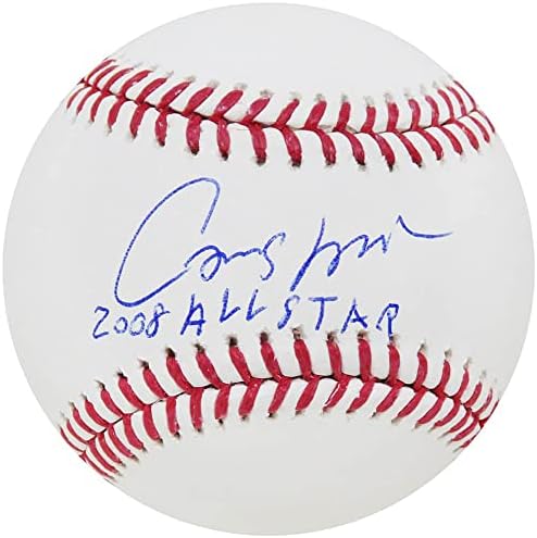 Карлос Мармол подписа Официален бейзболен мач Роулингс МЕЙДЖЪР лийг бейзбол с бейзболни топки на всички звезди на 2008 г. с автограф