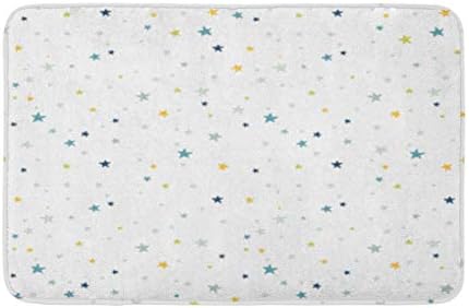 Topyee Декор за баня 16 X 24 килимче за баня с шарени цветни звезди с различни размери на бял Детската, за картички Уютен Подложка за