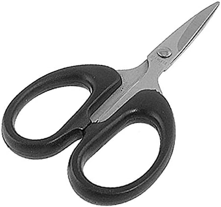 Ножици за хартия X-DREE с черна пластмасова дръжка от неръждаема стомана 5,5 (Forbici in acciaio inox против impugnatura in plastica nera da 5'