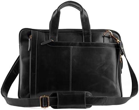 Liberty Leather 15,6Чанта за лаптоп от Естествена Кожа, Куфарче, чанта за Месинджър, за мъже и Жени, Бизнес Пътна чанта