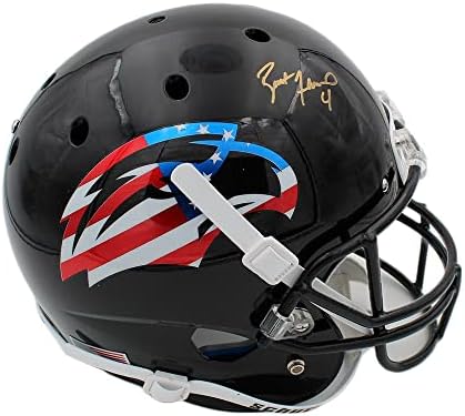 Брет Favre Подписа пълен размер Патриотичен каска NCAA Southern Mississippi Златни Орли Schutt Schutt - Каски NFL с Автограф