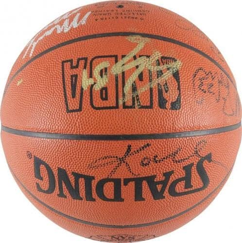 Кобе Брайънт 2001 Лос Анджелис Лейкърс, Екипът на шампионите на НБА, Подписа Баскетболен договор 9/11 JSA - Баскетболни топки с автографи