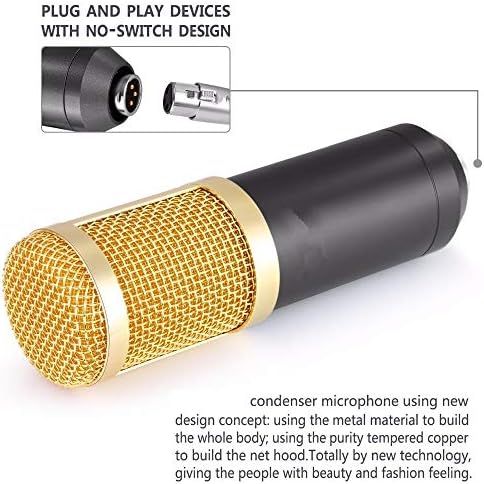 Комплект професионално конденсаторного микрофон PDGJG: Микрофон за компютър + Ударное планина + Пенопластовый осп + Кабел като микрофон