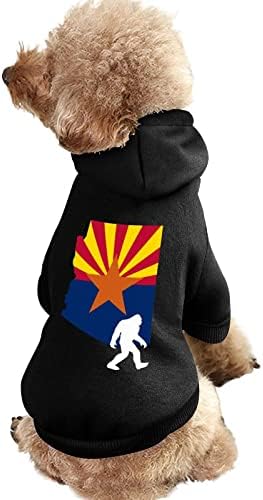 Флаг на щата Аризона Карта на Снежен Човек Дрехи за Кучета Зимни Блузи за Домашни Любимци Меки и Топли Блузи за Малки до Средни Кучета
