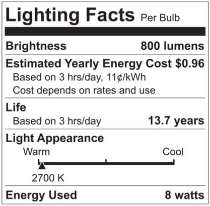 GE LED 8w (еквивалент на 60 W) Меки бели Крушки с общо предназначение A19, Средната Основа, Мат, Срок на служба на 13 години, 12 бр.