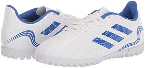 adidas Copa Sense.4 Футболни обувки Turf, Бяло / Синьо / Legacy Индиго, 5 US Унисекс Big Kid