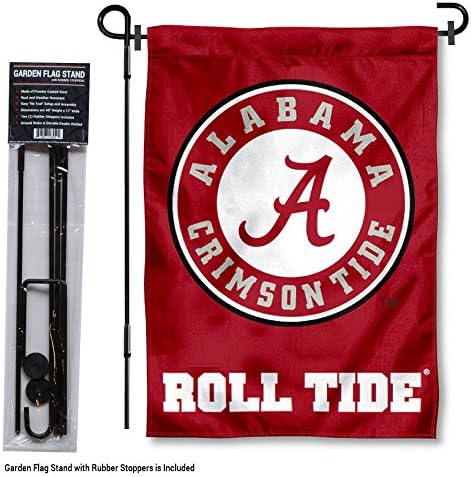 Градински Флаг Алабама Crimson Tide с Поставка-Държач