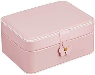 Дамски кутия за съхранение на N / C, Двупластова Кутия за съхранение на бижута от Велпапе Кожата Голям Капацитет, Задържане-часова рецепция