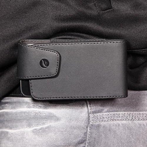 Черен Кожен Калъф за мобилен телефон, Калъф, Държач, Отточна тръба на шарнирна връзка Скоба за колан за Samsung Galaxy S3 Mini (GT-i8190)
