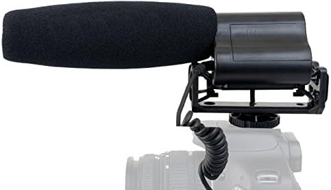 Микрофон-пушка (стерео) с Предното стъкло и щепсел за Дохлой котки за Canon EOS M5