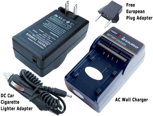 iTEKIRO AC Стенно Зарядно за Кола dc Комплект за Panasonic Lumix DMC-FP2D DMC-FP2G DMC-FP2H DMC-FP2K DMC-FP2PA + iTEKIRO 10-в-1 USB Кабел