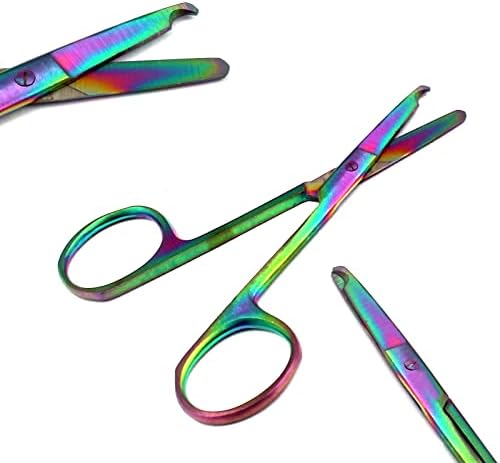 OdontoMed2011 Ножици за шевове, с разноцветни титанов щанга с покритие Рейнбоу цвят - Инструменти - Тънка кука - Неръждаема Стомана -