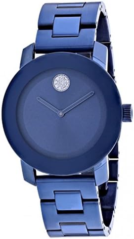 Дамски часовник Movado с Удебелен Светло Син циферблат 3600494