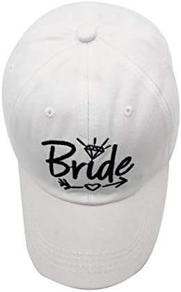LOKIDVE 6 Опаковки бейзболна шапка Bride Tribe С Бродерия, Потертая Деним Шапка за моминско парти