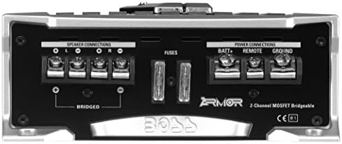 BOSS Audio Systems AR1600.2 2-канален усилвател - 1600 W, Пълен обхват, клас AB, стабилност 2-4 Ти, Задвижвани от Mosfet мостово