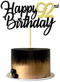 Топперы за торта с 92-ри рожден ден, Блестящи Топперы за тортата на 92-та годишнина, 92 Г. Любимите Украса за рожден Ден, 92 Златни Декорации