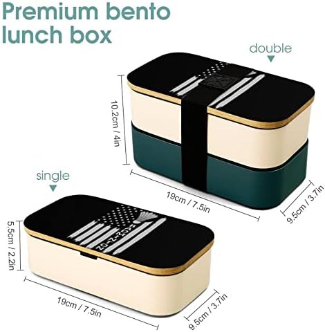 Бадминтон с флага на сащ Двупластова кутия за обяд Bento с Набор от ястия Штабелируемый Контейнер за Обяд включва 2 Контейнера