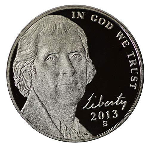 ДОКАЗАТЕЛСТВО за 2013 Г. Jefferson Nickel GEM DCAM Монетен двор на САЩ