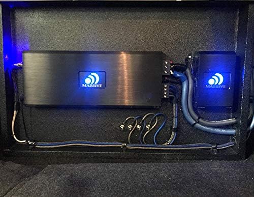 Massive Audio EX44 - Авто аудио 800 W, 200 W RMS x 4, Серията Nano Edge, 4-канален усилвател, усилване на ниските честоти