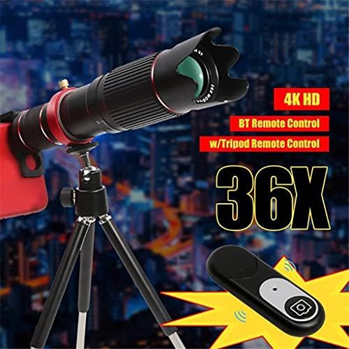 FZZDP Универсален 4K 36X Оптично Увеличение на Обектива на Камерата Телеобектив Мобилен Телескоп Телефон за Смартфон, Мобилен Телефон