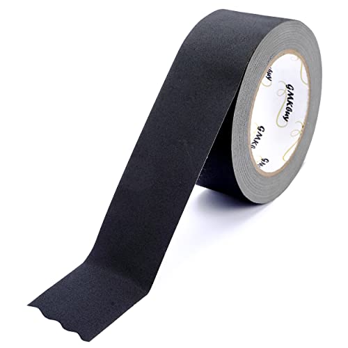 GMKbuy Gaffers Tape – Матова черна лента с размер 2 инча х 30 ярда - Сверхпрочная, не отразяващи светлината, лесно е препълнен, не оставя