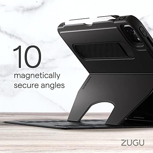 Калъф ZUGU за iPad Pro 2021/2022 12,9-инчов 5/6-то поколение 2021/2022 - Тънък защитен калъф - Зареждане на Apple Pencil - Магнитна стойка