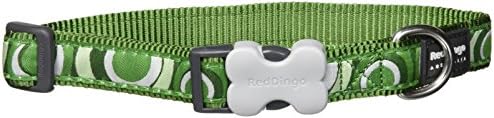 Нашийник за кучета Red Dingo Circadelic Зелен Цвят, Средно / Голям / 20 мм