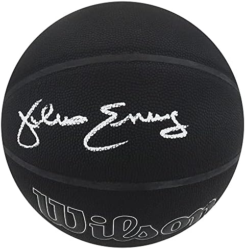 Юлий Эрвинг Подписа Логото на Wilson I/ O Black, посветен на 75-годишнината на Баскетбола НБА Баскетболни Топки с Автографи