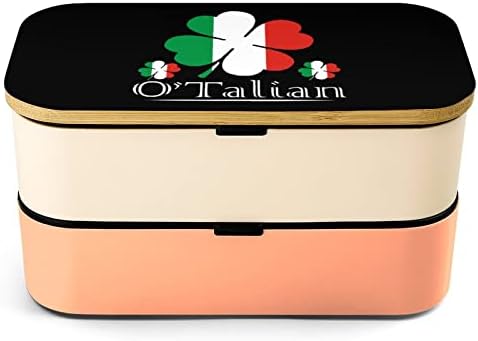 O ' Talian Ирландски 4-Листа Детелина Италиански Флаг Bento Обяд Бокс Херметични Контейнери за храна Bento Box с 2 Отделения за Пикник
