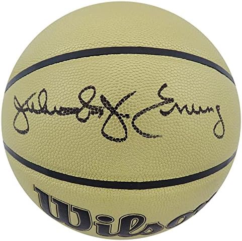 Д-р Юлий Джей Ервин подписа Уилсън Gold Баскетбол НБА Баскетболни топки с Автографи