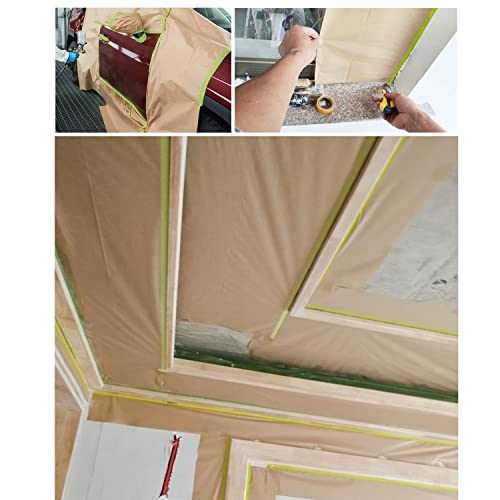 Маскировочная хартия Hubaow, 20 X 200 метра, Лента и Покривка за боядисване на автомобили, Защитно фолио за пръскане на боя за боядисване