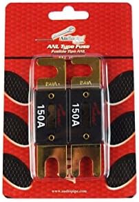 Audiopipe 150 Amp ANL Предпазители Позлатен Блистер Опаковка от 2 Предпазители Автомобилни Аудио Стерео