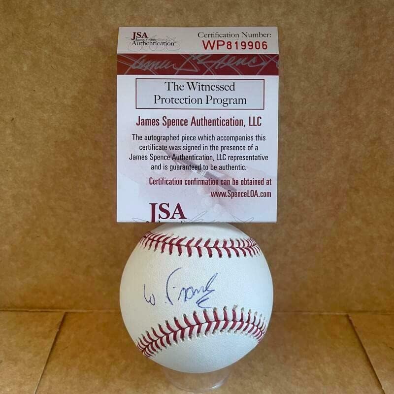 Вандер Франко Тампа Бей Качва и С Автограф M. l. Baseball Jsa Wp819906 - Бейзболни топки с Автографи