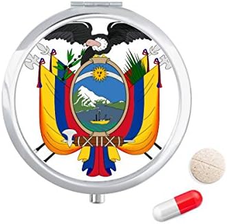 Кито, Еквадор Национална Емблема Калъф За Хапчета В Джоба Кутия За Съхранение На Лекарства Контейнер Опаковка