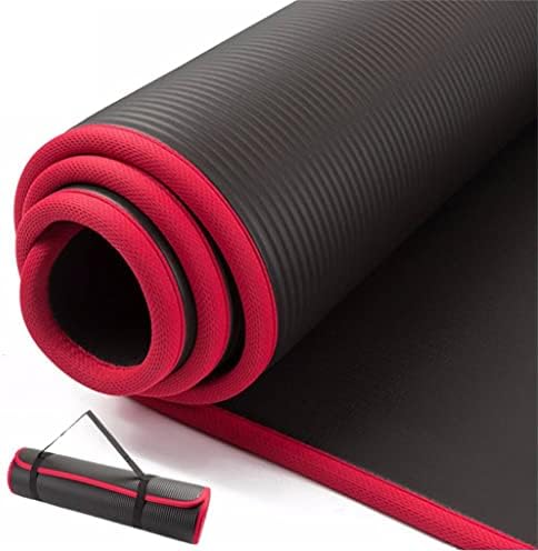 KJHD 10 мм Много Дебели 183 см х 61 см Нескользящие постелки за Йога за Фитнес, на Ярък накладки за упражнения в салона с бинтове (Цвят: