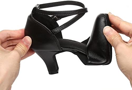 YKXLM Танцови обувки със затворени пръсти, за Жени, за Практикуване на Латиноамериканска Салса, Професионални Обувки за Танци балната