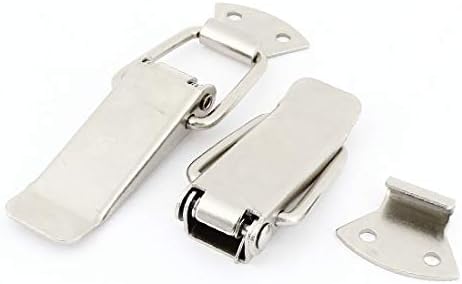 X-DREE Инструменти Багаж куфари, изработени От неръждаема стомана, с плъзгащо се капаче сребристи тонове 2 комплекта (Caja de herramientas