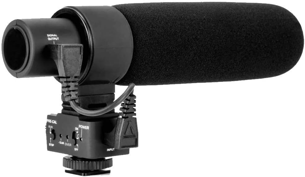 Digital enhanced суперкардиоидный микрофон с ЦПУ, Съвместим с Fujifilm GFX 50-ТЕ II (стерео /пушка) с ръчен Dead Cat