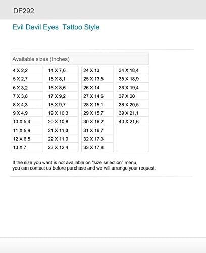 Етикети Стикер Evil Devil Eyes Стил На Татуировките 4 X 2,2