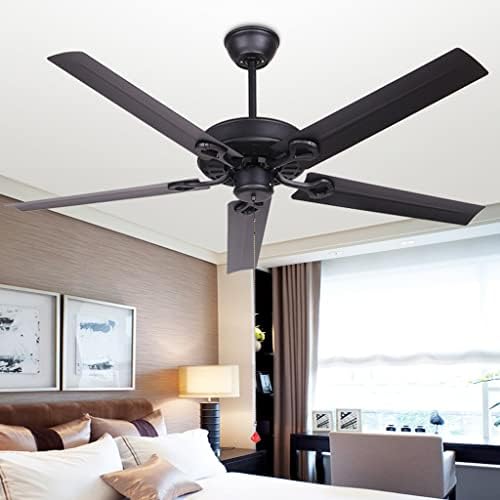 Електрически вентилатор на тавана, без подсветка Латунного или черен цвят на Повърхността С регулируема скорост на вятъра и функция за