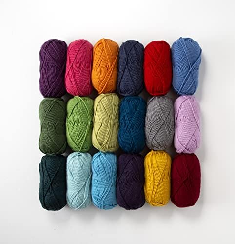 Crochet пръчки Swish Камвольная тегло Кангал прежда от мериносова вълна Superwash - 50 г (Wonderland Хедър)